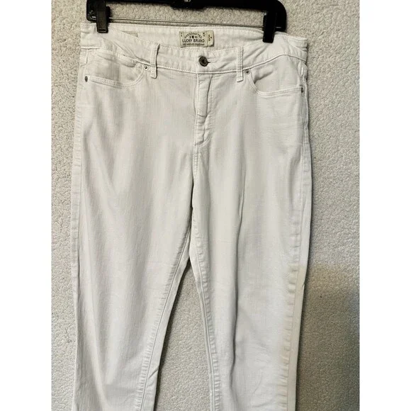 Lucky Brand Skinny Jeans Women's Size 10/30 White Hayden SKINNY Pants Light Wash - Picture 2 of 15